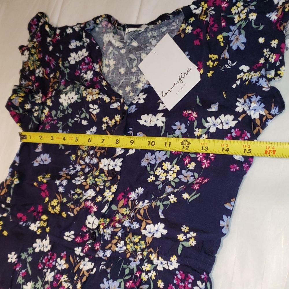LOVE FIRE Floral Maxi Romper Jumpsuit Dress+Shorts - Picture 5 of 13